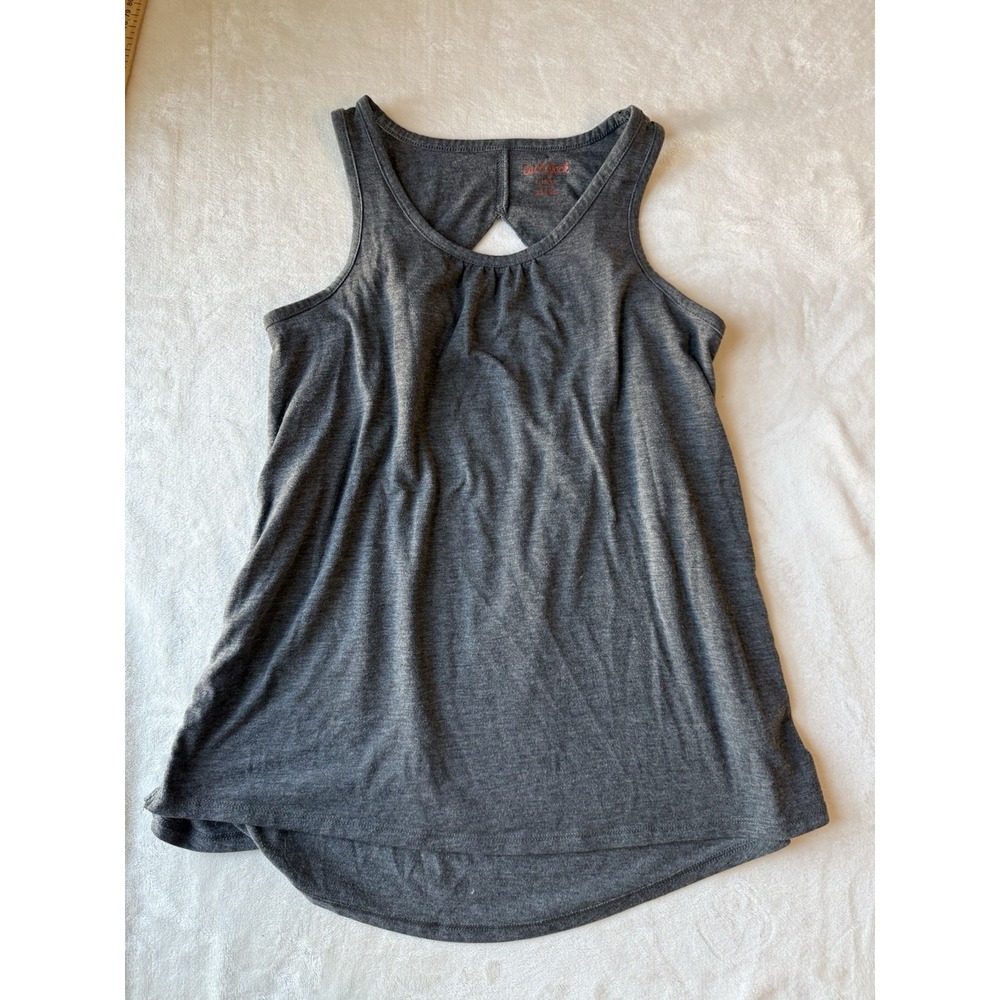 Cat & Jack Youth Girl's Active Gray T Back Tank Top Size 10-12 Exercise Sport